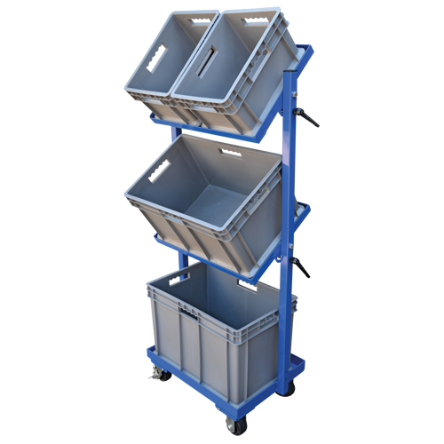 Stock Cart, Steel, 30-11/16" W x 19-1/4" D, 3 Shelves, 300 lbs. Capacity Ontario Packaging