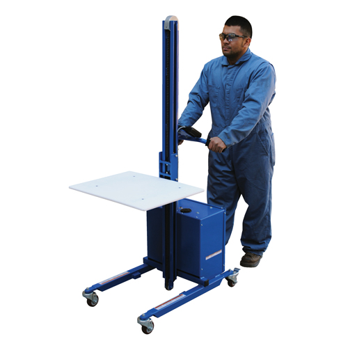 Quick Lift Platform Stacker, Electric Operated, 175 lbs. Capacity, 57" Max Lift Ontario Packaging