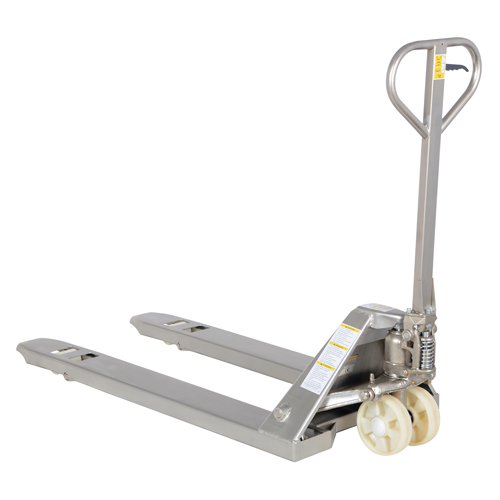 Pallet Truck, Stainless Steel, 48" L x 27" W, 5500 lbs. Capacity Ontario Packaging