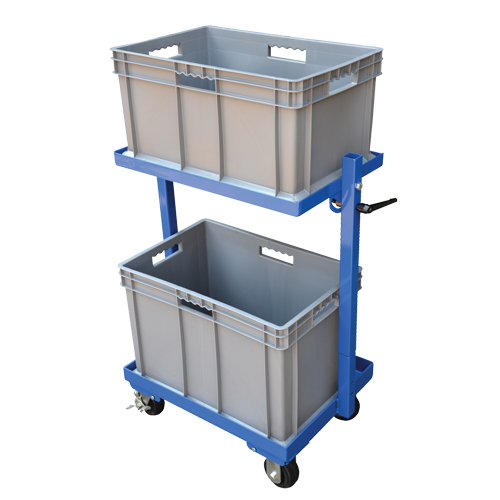 Stock Cart, Steel, 30-11/16" W x 19-1/4" D, 2 Shelves, 200 lbs. Capacity Ontario Packaging