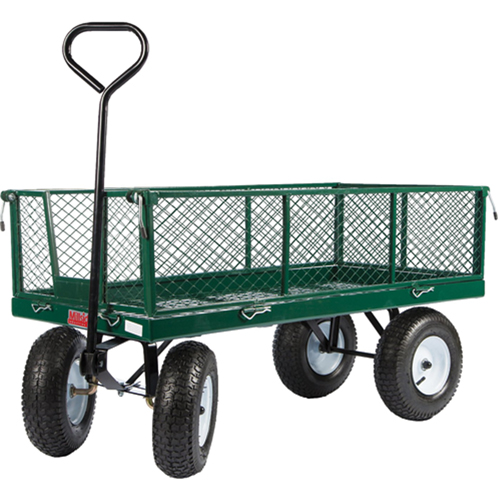 Wagons With Fold-Down Racks, 24" W x 48" L, 800 lbs. Capacity Ontario Packaging
