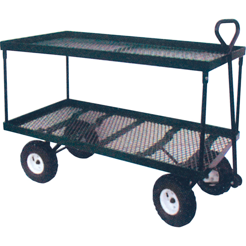 Chariot double plateforme m&eacute;tal, 24" la x 48" la x Capacit&eacute; 600 lb Ontario Packaging