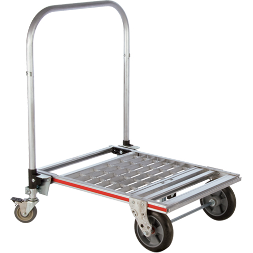 Four Wheel Folding Platform Truck, Aluminum, 750 lbs., 31" L x 23-1/4" W, 39" High Ontario Packaging
