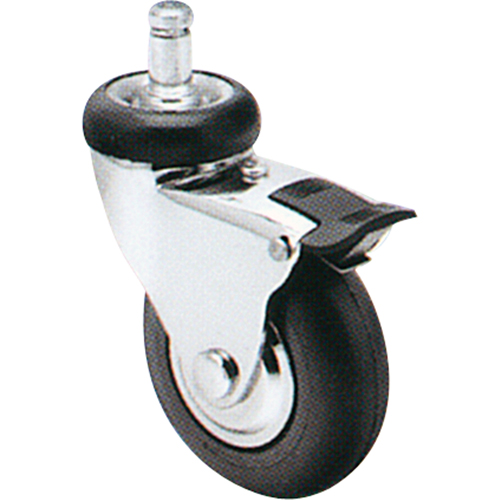 Comfort Roll Caster, Swivel with Brake, 3" (76 mm) Dia., 175 lbs. (79 kg.) Capacity Ontario Packaging