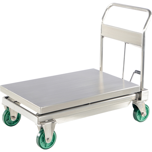 Hydraulic Scissor Lift Table, 35-1/2" L x 19-3/4" W, Stainless Steel, 1100 lbs. Capacity Ontario Packaging