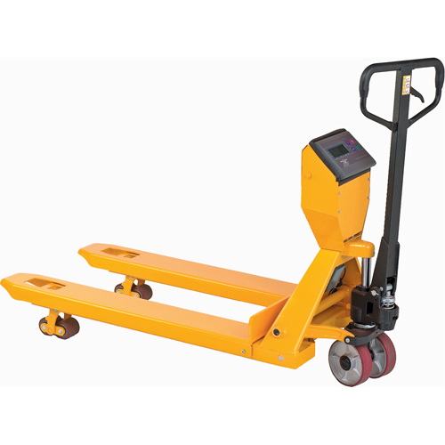 Digital Scale Pallet Truck, 27.5" L x 27.5" W, 5000 lbs. Cap. Ontario Packaging