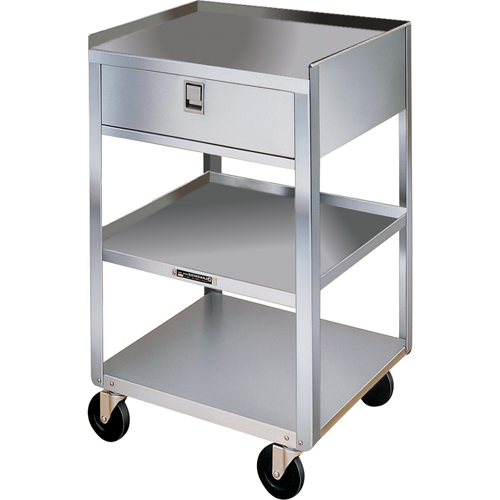 Stainless Steel Equipment Stands, 300 lbs. Capacity, Stainless Steel, 16-3/4" x W, 30-1/8" x H, 18-3/4" D, 1 Drawers Ontario Packaging