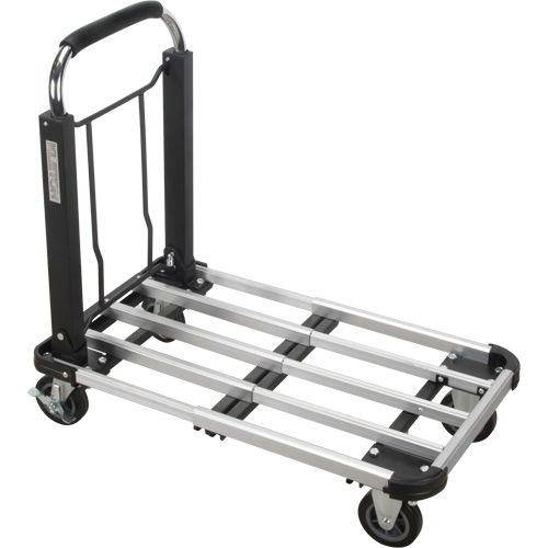 Foldable Platform Trucks, Aluminum, 300 lbs., 28" L x 16" W, 32" High Ontario Packaging