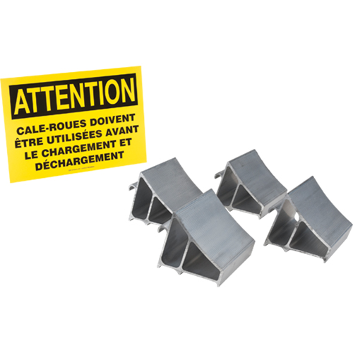 Ensemble de cales-roue en aluminium, 7" la x 6" p x 6" h Ontario Packaging