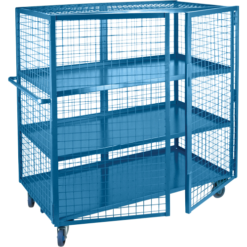 Wire Mesh Truck, 3 Tiers, 39" L x 26" W x 62.5" H, 1200 lbs. Cap. Ontario Packaging