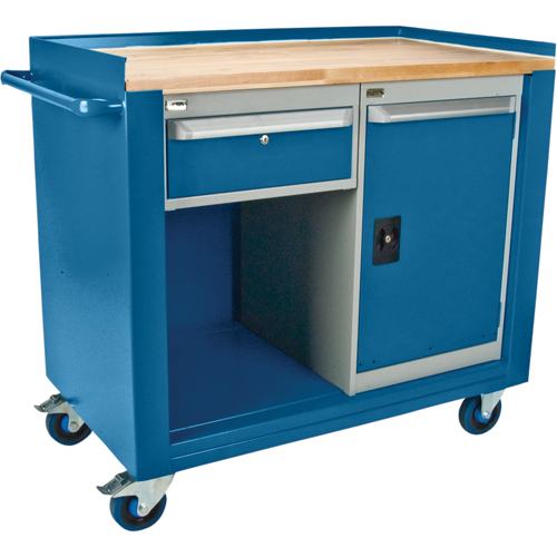 Industrial Duty Mobile Service Workbenches, Wood Surface Ontario Packaging