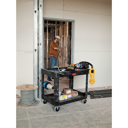 Heavy Duty Utility Cart - 4500-88, 2 Tiers, 17-1/8" x 33-1/4" x 39", 500 lbs. Capacity Ontario Packaging