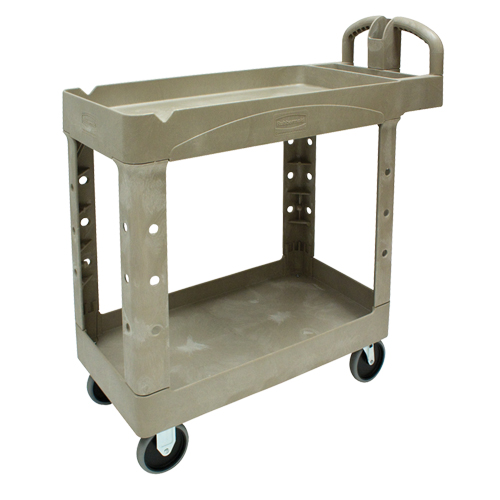 Heavy Duty Utility Cart - 4500-88, 2 Tiers, 17-1/8" x 33-1/4" x 39", 500 lbs. Capacity Ontario Packaging