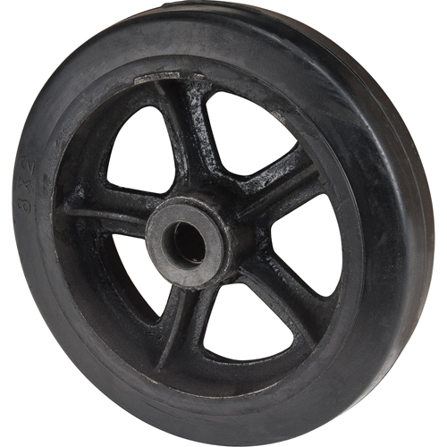 Mold-On Rubber Wheel, 8" (203 mm) Dia. x 2" (51 mm) W, 400 lbs. (181 kg.) Capacity Ontario Packaging