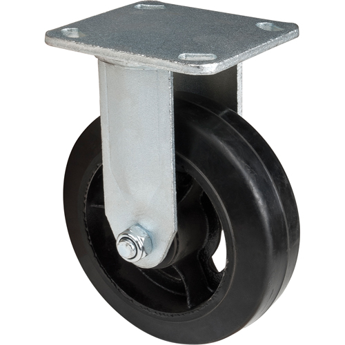 Mold-on Caster, Rigid, 6" (152.4 mm), Rubber, 550 lbs. (249 kg.) Ontario Packaging