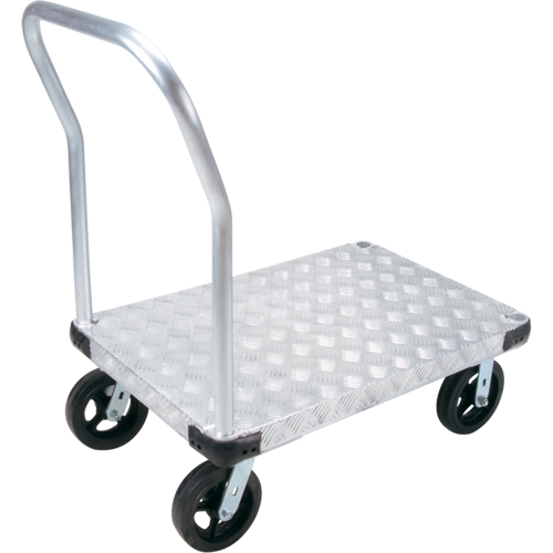 Chariots &agrave; plateforme en aluminium, 24" la x 36" lo, 2000 lb cap, Roues Caoutchouc moul&eacute; Ontario Packaging