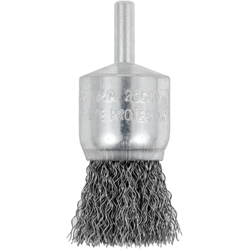 Shaft Mounted Crimped End Brush, 1", 0.012" Fill, 1/4" Shank Ontario Packaging