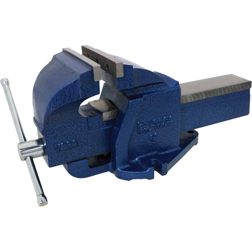 Cast Ductile Iron Bench Vise, 6" Jaw Width, 3-3/4" Throat Depth Ontario Packaging