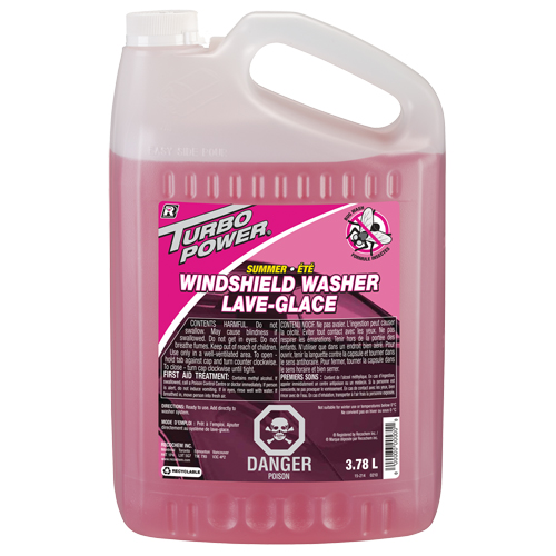 Turbo Power&reg; Summer Bug Wash Windshield Washer Fluid, Jug, 3.78 L Ontario Packaging
