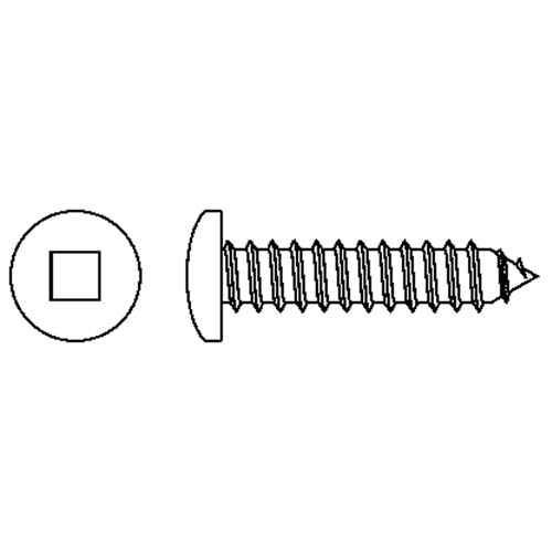 Tapping Pan Head Screws, #10 x 1-1/2" L, Zinc Plated Ontario Packaging