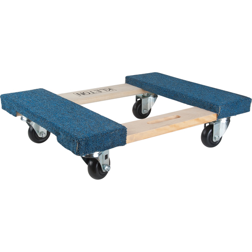 Carpeted Ends Hardwood Dolly, Wood Frame, 18" W x 24" L, 1000 lbs. Capacity Ontario Packaging