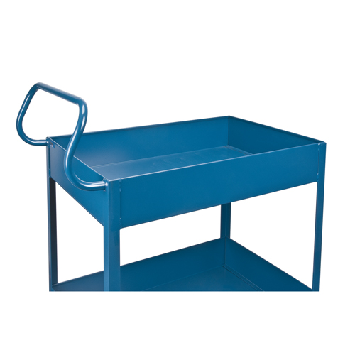 Deep Lipped Service Cart, 2 Tiers, 24" W x 47" H x 36" D, 1200 lbs. Capacity Ontario Packaging