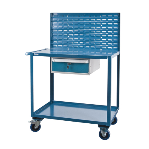Mobile Service Cart, 2 Tiers, 24" W x 57" H x 40" D, 1200 lbs. Capacity Ontario Packaging