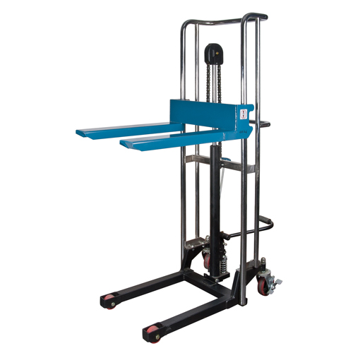 Hydraulic Platform Lift Stacker, Foot Pump Operated, 880 lbs. Capacity, 60" Max Lift Ontario Packaging