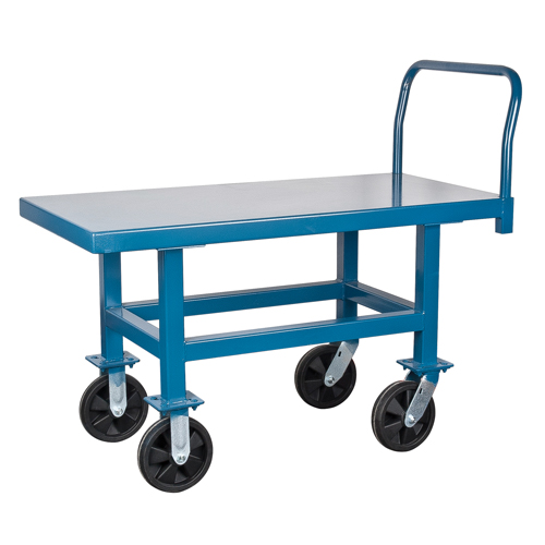 Elevated Platform Trucks, 48" L x 24" W, 1000 lbs. Capacity, Pneumatic Casters Ontario Packaging