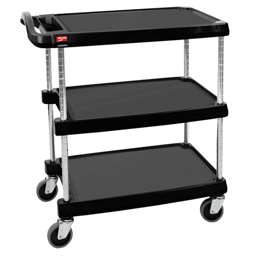 myCart Utility Cart, 3 Tiers, 16" x 35-1/2" x 27", 400 lbs. Capacity Ontario Packaging