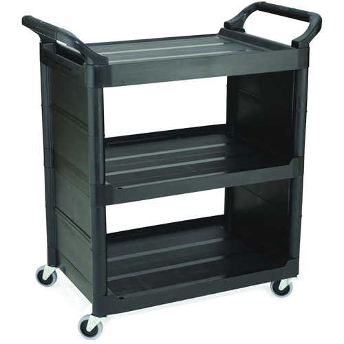 Bussing Cart with End Panels, 3 Tiers, 18-5/8" x 36-5/8" x 33-5/8", 150 lbs. Capacity Ontario Packaging