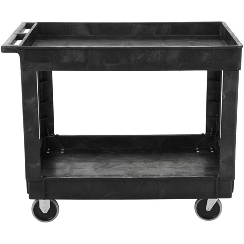 Flat Handle Utility Cart, 2 Tiers, 40" x 32-1/4" x 24", 500 lbs. Capacity Ontario Packaging