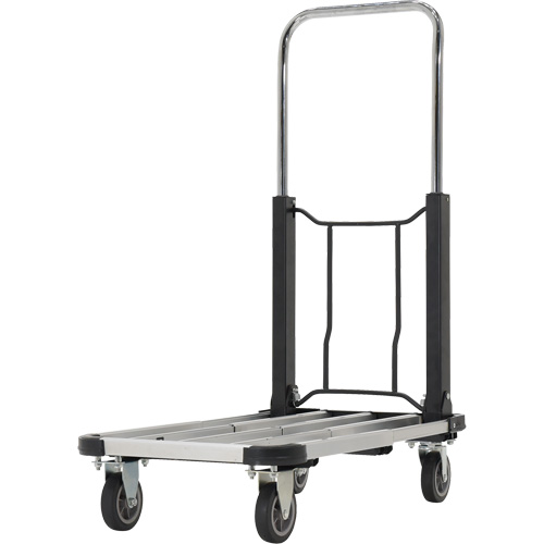Fold-Up Platform Truck, Stainless Steel, 300 lbs., 28" L x 16" W, 33-1/2" High Ontario Packaging