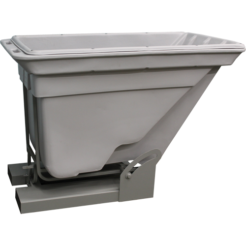 Self Dumping Hopper, Polyethylene, 5/8 cu.yd., Grey Ontario Packaging