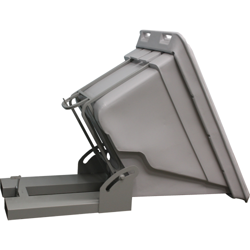 Self Dumping Hopper, Polyethylene, 5/8 cu.yd., Grey Ontario Packaging