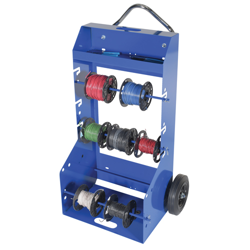 Chariot portatif pour mat&eacute;riaux bobin&eacute;s, Acier, 4 Montants, 29" la x 47-5/16" h x 21-7/8" p, Capacit&eacute; de 300 lb Ontario Packaging