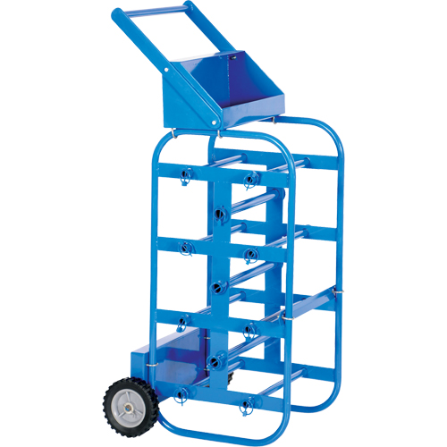 Portable Wire Reel Caddy, Steel, 11 Rod, 19-1/2" W x 43-1/4" H x 17-1/2" D, 150 lbs. Capacity Ontario Packaging