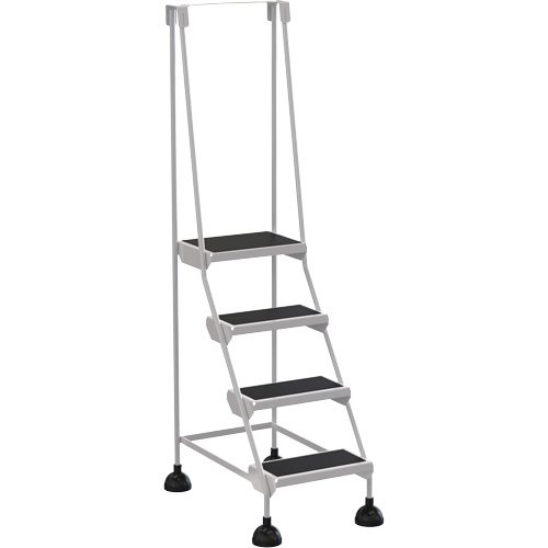 Stop-Step Ladders, 4 Steps, 16" Step Width, 38-3/16" Platform Height, Steel Ontario Packaging