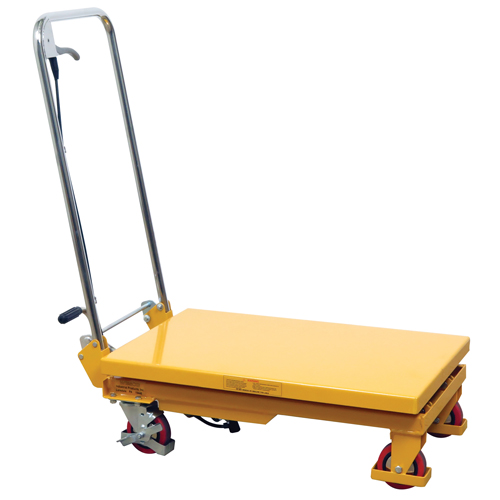 Hydraulic Scissor Lift Table, 17.75" L x 27.5" W/27-1/2" L x 17-3/4" W, Steel, 330 lbs. Capacity Ontario Packaging