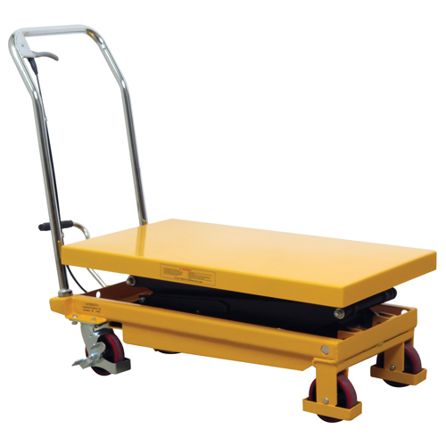Hydraulic Scissor Lift Table, 19.5" L x 35.5" W/35-1/2" L x 19-1/2" W, Steel, 770 lbs. Capacity Ontario Packaging