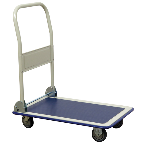 Folding Handle Platform Truck, Steel, 440 lbs., 29" L x 19" W, 32-1/2" High Ontario Packaging