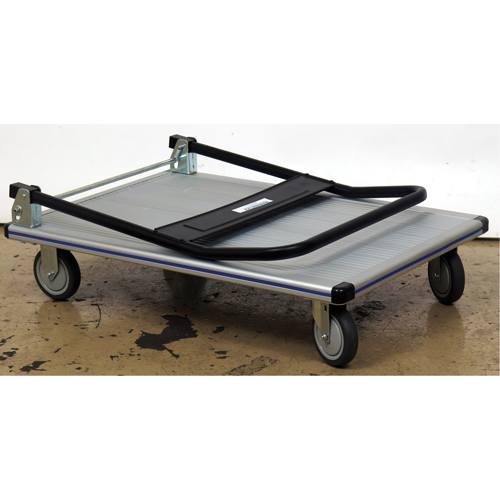 Folding Handle Platform Truck, Aluminum, 350 lbs., 29" L x 18-1/2" W, 34-1/2" High Ontario Packaging