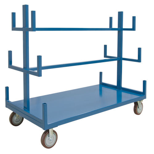 Mobile Pipe & Bar Rack, Steel, 48" W x 36" D x 60" H, 3000 lbs. Capacity Ontario Packaging