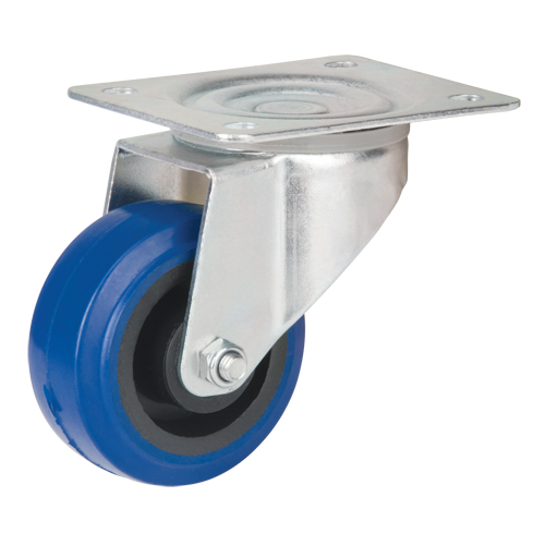 Blue Caster, Swivel, 3" (76 mm), Rubber, 285 lbs. (129 kg.) Ontario Packaging