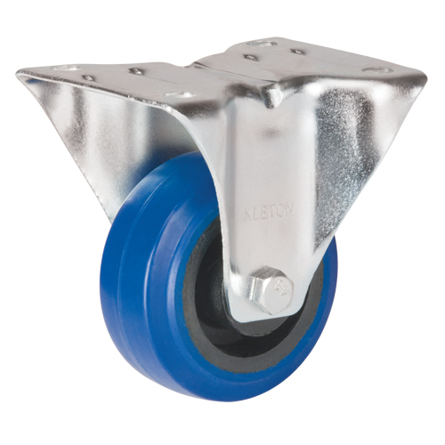 Blue Caster, Rigid, 3" (76 mm), Rubber, 285 lbs. (129 kg.) Ontario Packaging