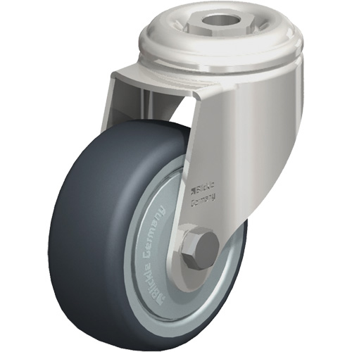 Roulette en &eacute;lastom&egrave;re thermoplastique acier inoxydable, Pivotant, Diam&egrave;tre 3-1/8" (79,5 mm), Capacit&eacute; 220 lb (100 kg) Ontario Packaging