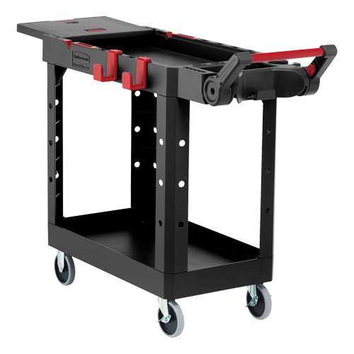 Chariot utilitaire robuste et polyvalent, 2 tiers, 25-1/5" x 36" x 51-1/2", Capacit&eacute; 500 lb Ontario Packaging