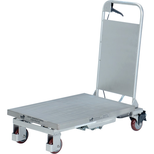 Manual Hydraulic Scissor Lift Table, 27-1/2" L x 17-5/8" W, Partial Stainless Steel, 400 lbs. Capacity Ontario Packaging