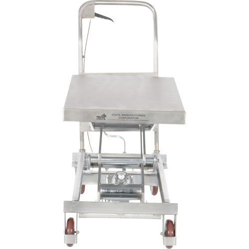 Manual Hydraulic Scissor Lift Table, 35-1/2" L x 20" W, Partial Stainless Steel, 800 lbs. Capacity Ontario Packaging