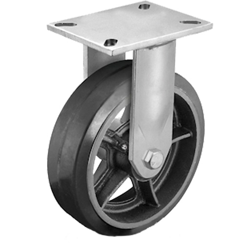 Heavy-Duty Plate Caster, Swivel, 6" (152.4 mm), Rubber, 450 lbs. (204 kg.) Ontario Packaging